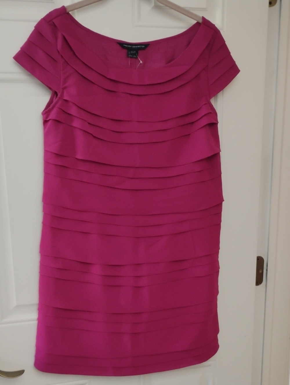 French Connection Magenta Layered Mini Dress